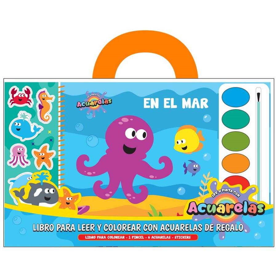 En el mar. Libros para leer y colorear con acuarelas. | 9788418697852 | A.A