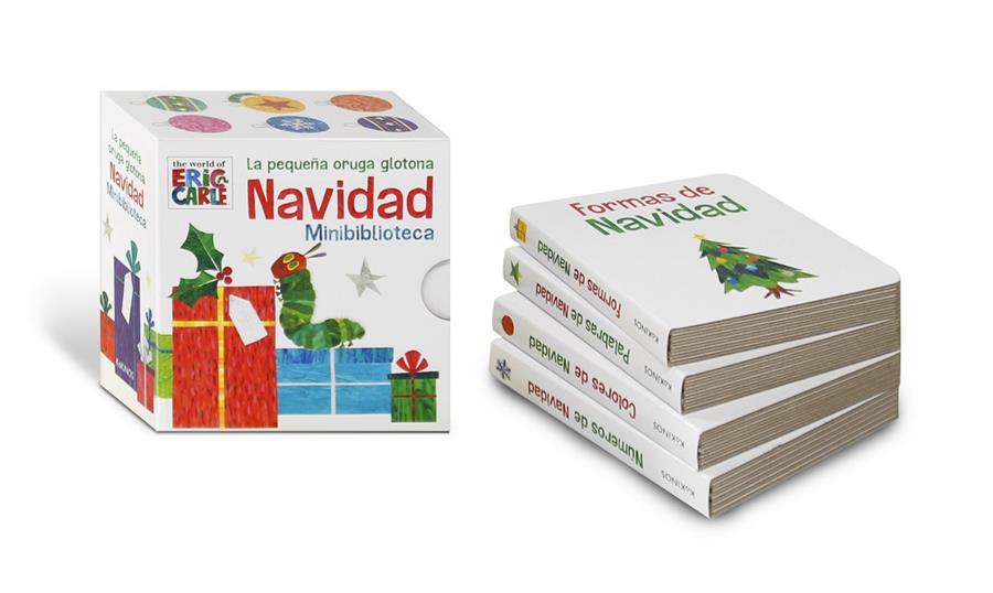 La pequeña oruga glotona Navidad minibiblioteca | 9788417074890 | Carle, Eric