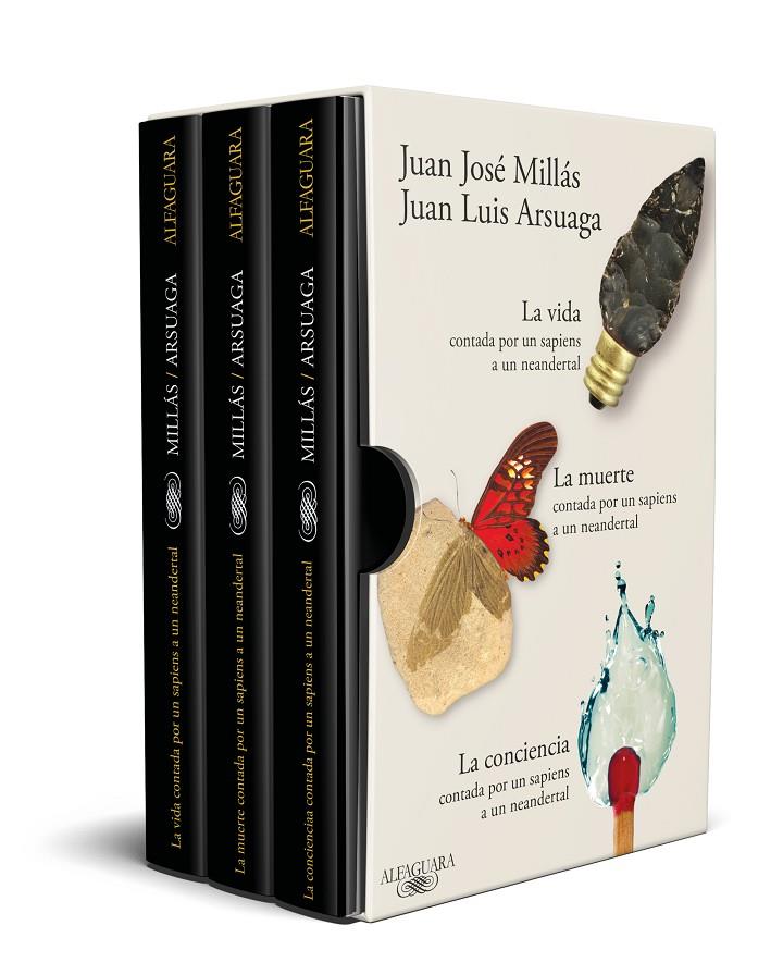 Estuche La vida, La muerte y La conciencia contadas por un sapiens a un neandert | 9788410299252 | Millás, Juan José/Arsuaga, Juan Luis