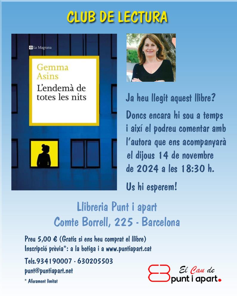 Club de lectura "L'endemà de totes les nits" - 