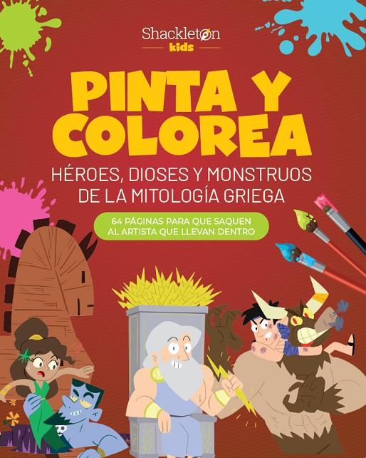 Pinta y colorea héroes, dioses y monstruos de la mitología griega | 9788413614205