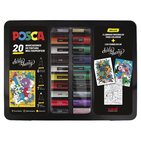 Maleta marcadors Posca 20u Assortits + complements | 8435009953453