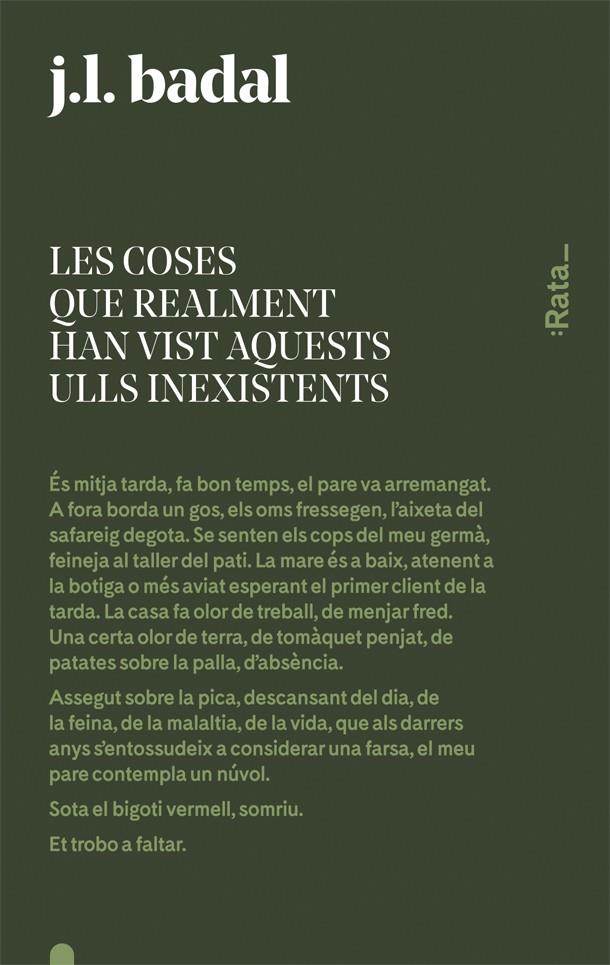 Coses que realment han vist aquests ulls inexistents | 9788416738144 | J.L. Badal