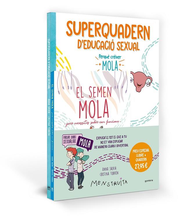 Pack Aprèn amb Menstruita (El semen mola + Superquadern d'educació sexual) | 9788419975072 | Salvia, Anna/Torrón, Cristina