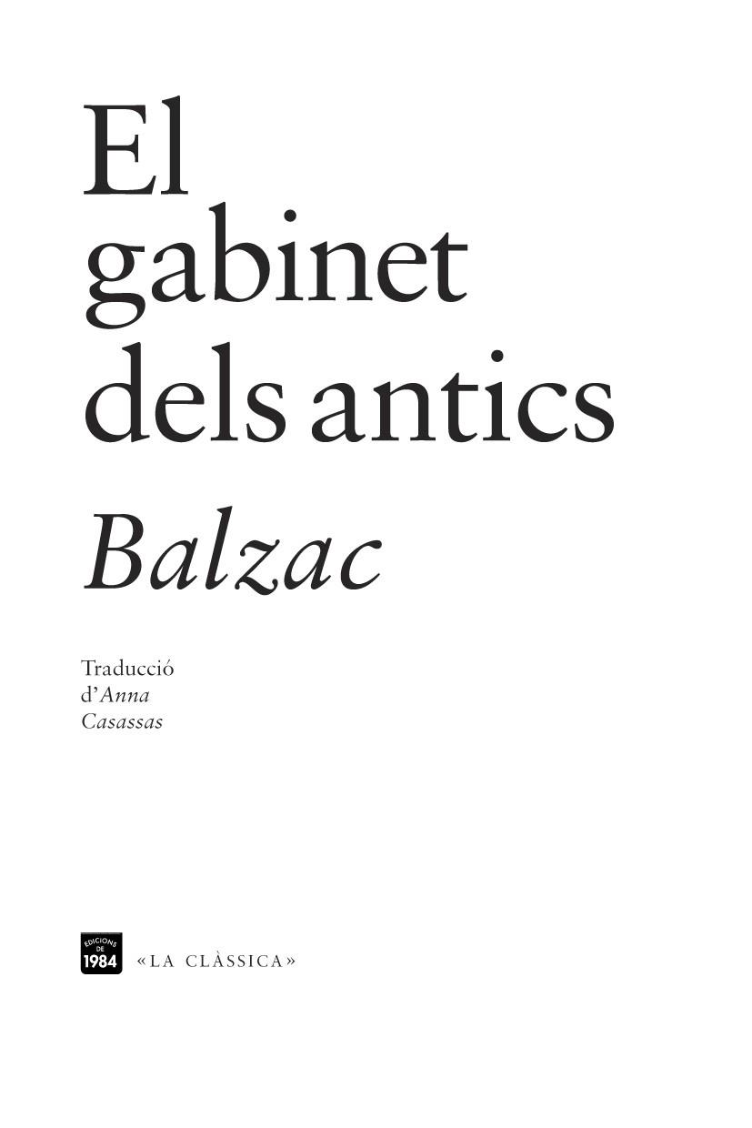 Gabinet dels antics, El | 9788415835110 | Balzac