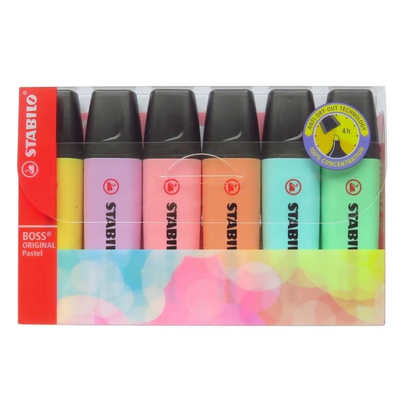 Marcador fluor Boss 6 colors pastel | 4006381492881