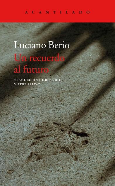 Un recuerdo al futuro | 9788417346379 | Berio, Luciano