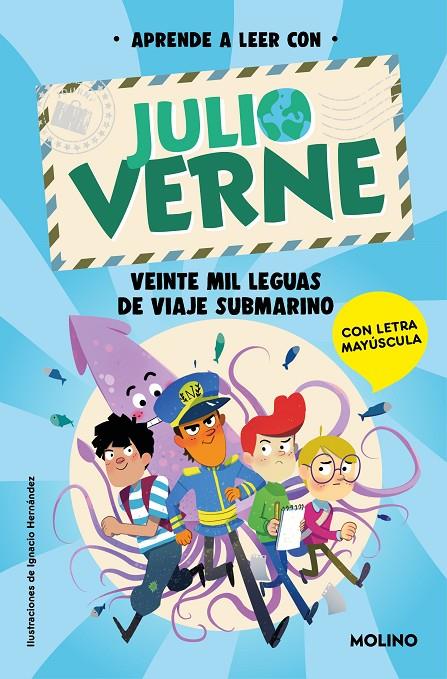 Aprende a leer con Julio Verne 3 - Veinte mil leguas de viaje submarino | 9788427240469 | Green, Shia/Hernández, Ignacio