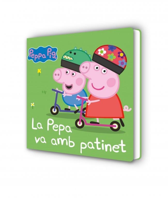 Peppa Pig. Llibre de cartró - Pepa va amb patinet, La | 9788448869557 | Hasbro