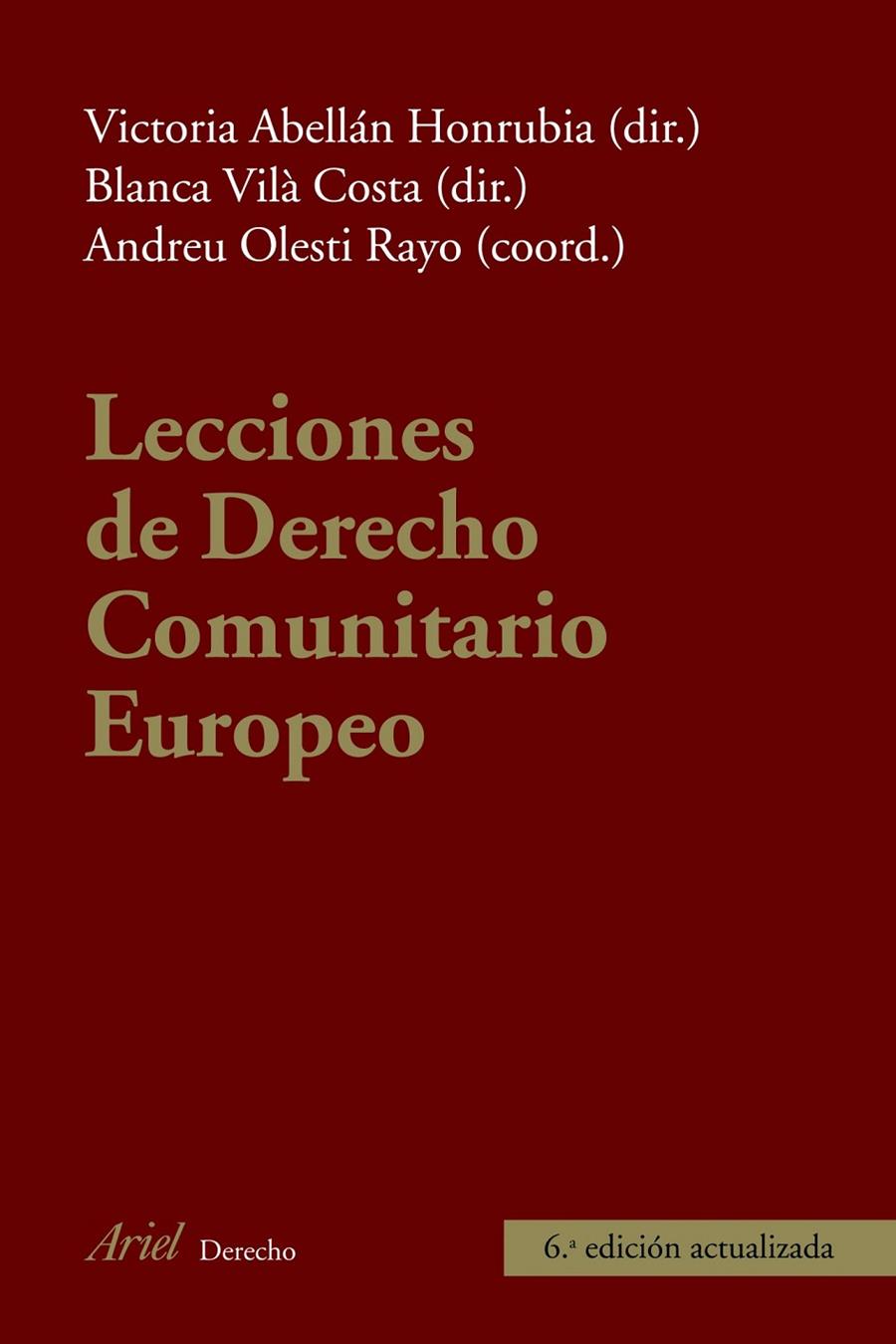 Lecciones de Derecho Comunitario Europeo | 9788434469655 | VVAA