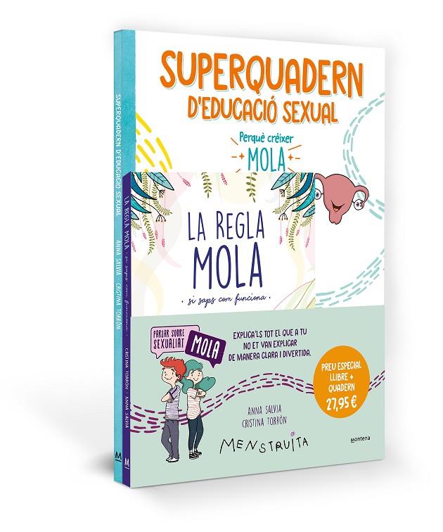 Pack Aprèn amb Menstruita (La regla mola + Superquadern d'educació sexual) | 9788419975065 | Salvia, Anna/Torrón, Cristina