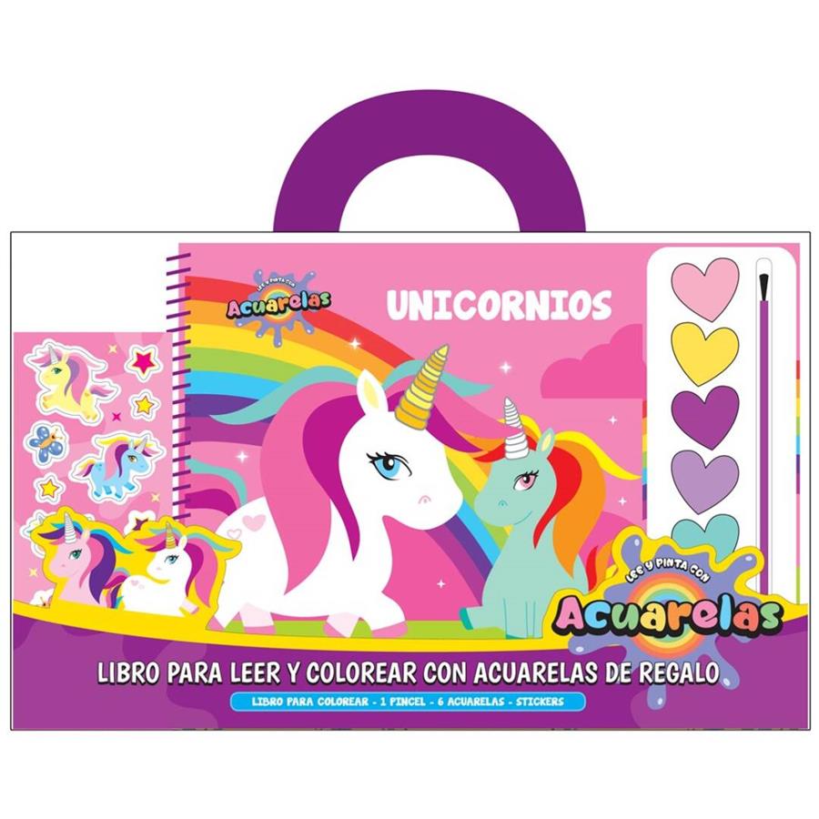 Unicornios. Libros para leer y colorear con acuarelas. | 9788418697845 | A.A