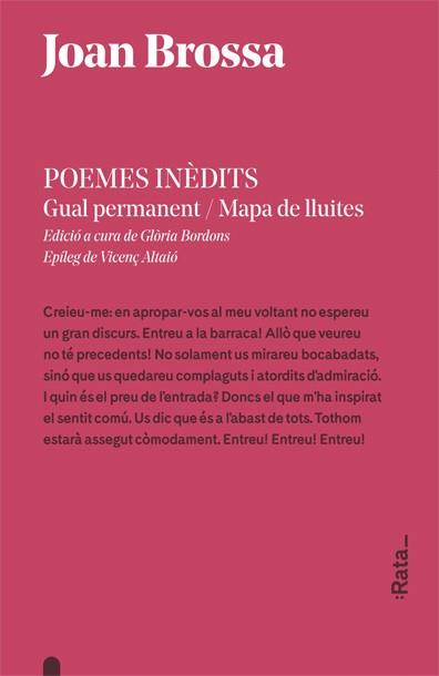 Poemes inèdits | 9788416738243 | Joan Brossa