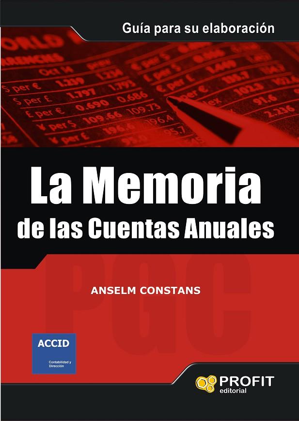 La memoria de las Cuentas Anuales | 9788496998179 | Anselm Constans