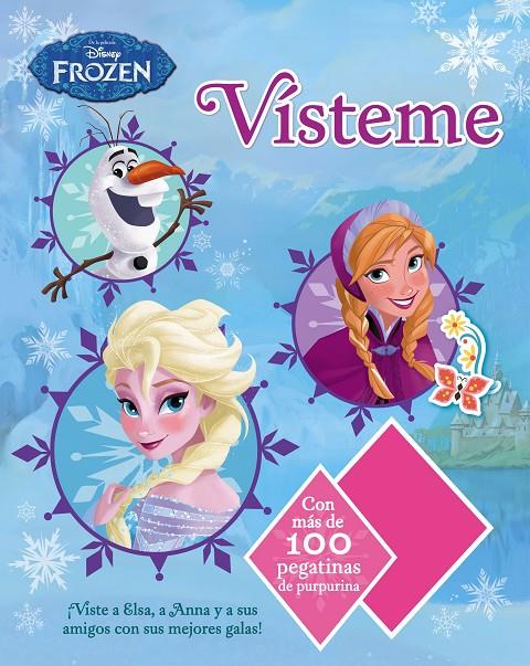 Frozen. Vísteme. Pegatinas purpurina | 9788499517636 | Disney