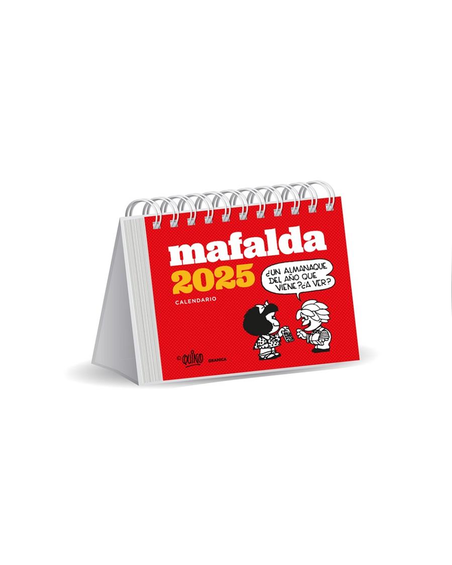 Mafalda 2025, Calendario escritorio rojo | 9786316544377 | Quino